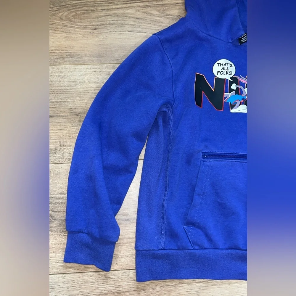 Nike X Space Jam Kids Royal Blue Hoodie with Space Jam‎ Design size 6